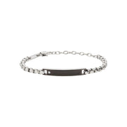 Bracciale uomo BREIL piastrina nera